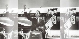 Brazilian singer Cauby Peixoto arrives in New York.