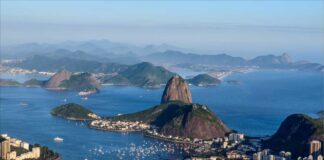 Happy Birthday Rio de Janeiro. Sugarloaf mountain and the entrace to Rio's Guanabara Bay.