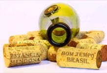 brazilian wine bottle with corks