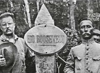 Roosevelts River of Doubt. Black and white image of Theodore Roosevelt and Candido Rondon in 1914.