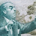 graphic portrait Brazilian composer Heitor Villa-Lobos