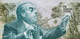 graphic portrait Brazilian composer Heitor Villa-Lobos