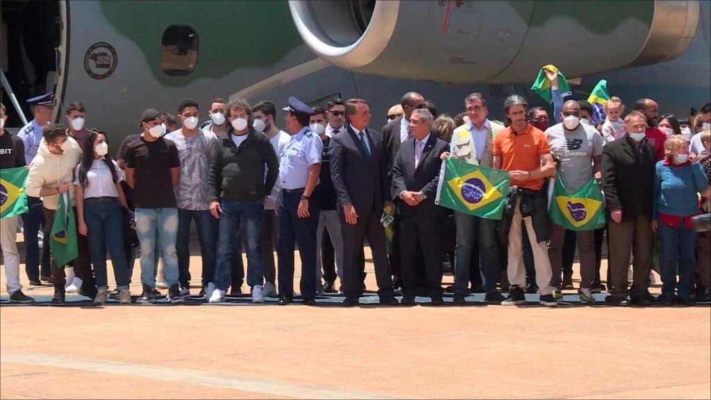 Brazil's Melting Pot diversity: A group of Ukrainian refugees arrives in Sao Paulo.