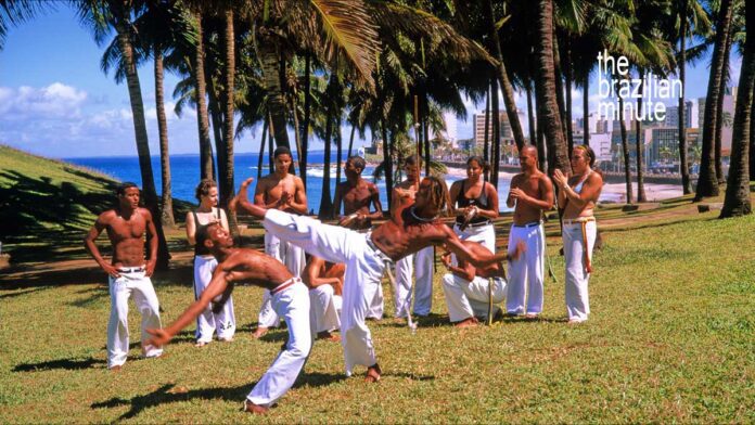 Capoeira’s art is a Brazilian ballet. Brazilians perform the martial art,