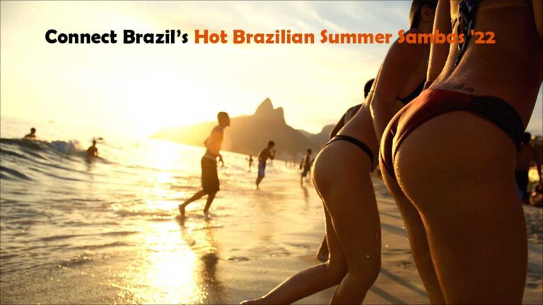 Hot Brazilian Summer Sambas. People playing on the beach at Ipanema.