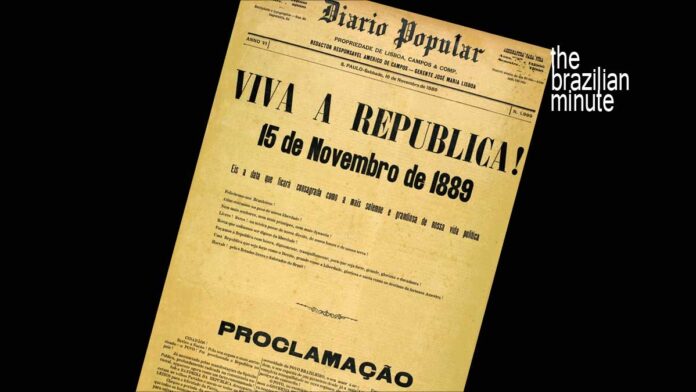 brazilian-minute-brazils-proclamation-of-the-republic-01 Newspaper headline explaining Brazil's Republic Day