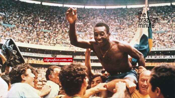 brazilian-minute-pele-brazils-world-cup-legends-01 Brazil's World Cup Legends: Pele, is carried off the field after Brazil's 1970 World Cup win.