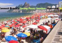 Spring Fever Sambas Music Showcase Connect Brazils Spring Fever Sambas Showcase. The vibrant sun filled beach at Imanema in Rio de Janeiro Brazil.